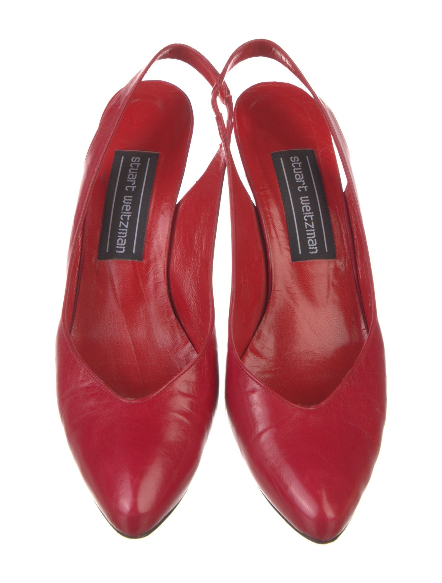 Stuart Weitzman Leather Slingback Pumps